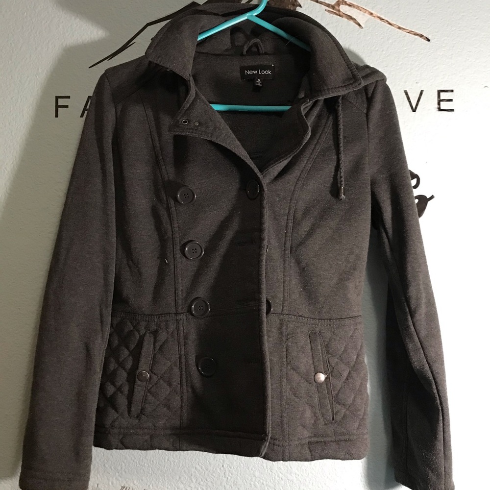 Dark gray pea coat